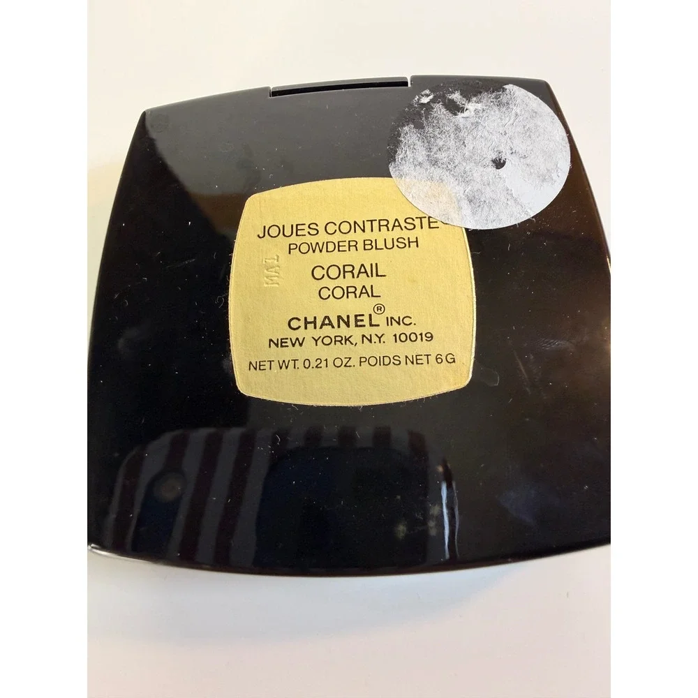 Chanel Joues Contraste Powder Blush Corail Coral 0.21oz Luminous Baked Compact
